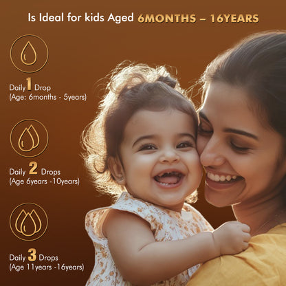 24K Gold Swarnaprashan Drops – Boost Immunity, Memory & Growth (0–16 Years)
