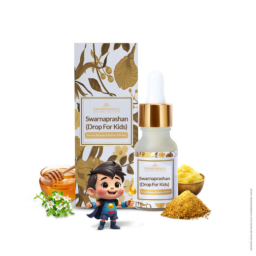 24K Gold Swarnaprashan Drops (15 ml) – Boost Immunity, Memory & Growth (6 months–16 Years)